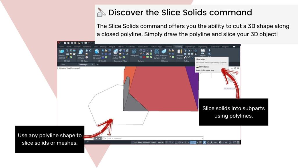 Command Highlight Modeling - Promine Feature Command Image