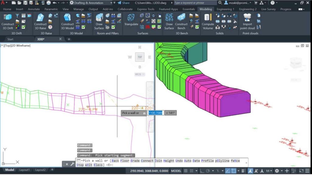 Construction of an as-built 3D Drift