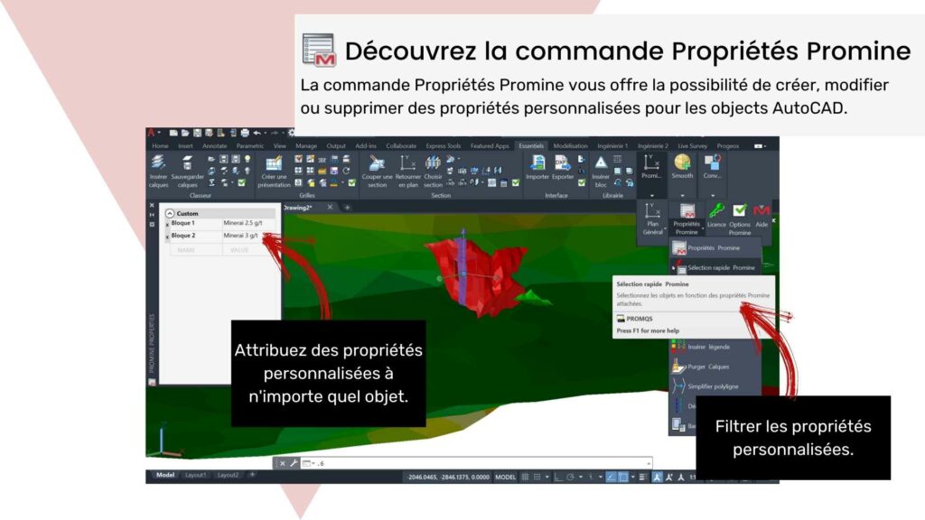 highligh_command_autocad_plugin_essentials_fr - Promine Feature Command Image