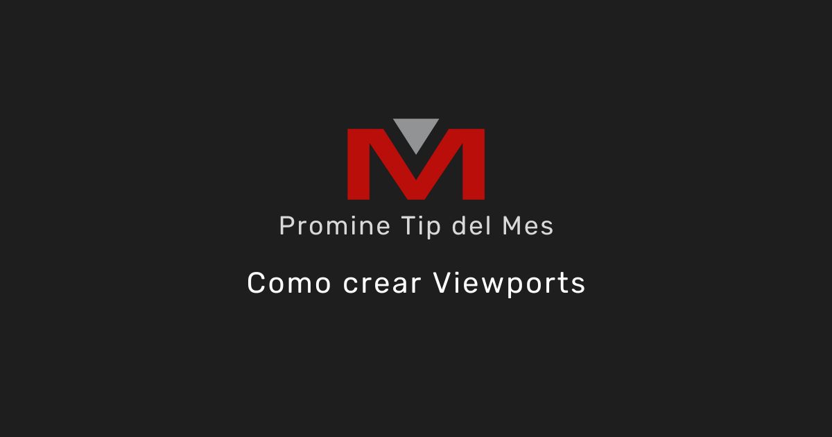 Como crear Viewports - Promine Banner Tip del mes