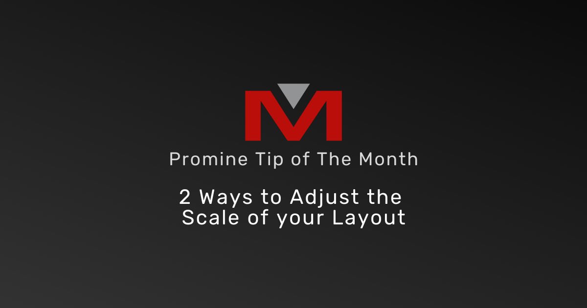 2 ways to adjust the scale of your layout - Promine Banner Tip of the Month